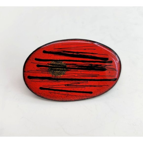 Vintage Seven Pin Brooch Lot Round Rabbit Dinosaur Jupiter Cook 1970s CT525 - Picture 12 of 16